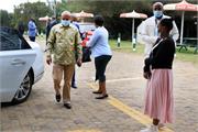 Minister Mr Senzo Mchunu arrives at the venue on the third day 011
